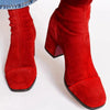 Suede Block Heel Ankle Boots for Women