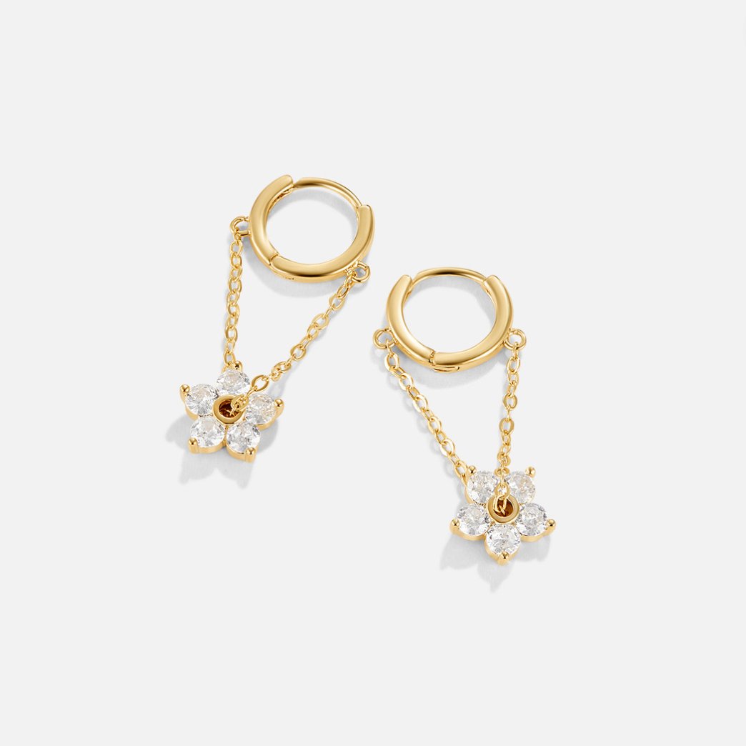 Blooming Flower Crystal Earrings