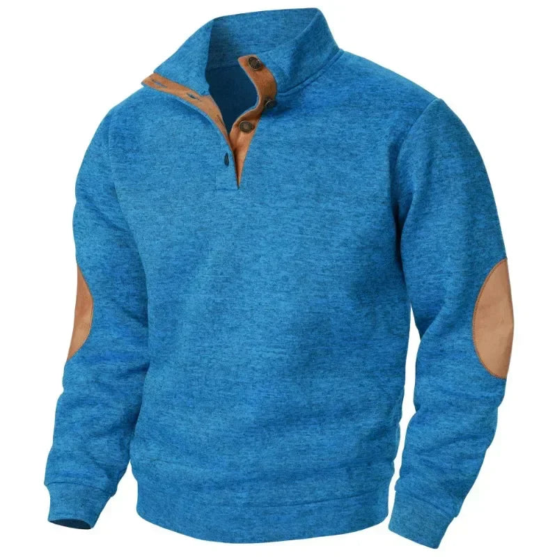 Men's V-Neck Sweatshirt for Outdoor &amp; Casual Style