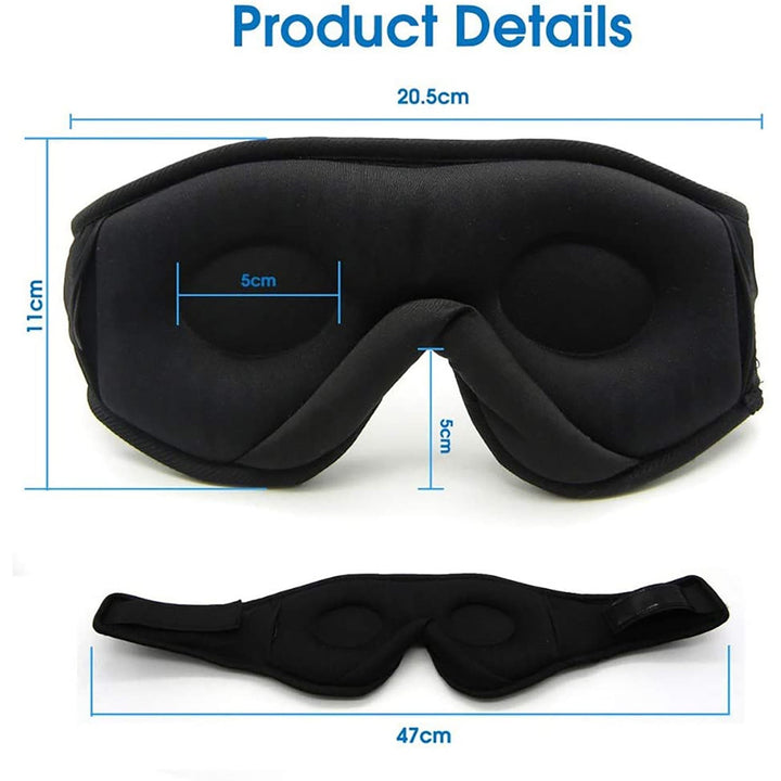 Bluetooth Sleep Mask with Silk and Weighted Design Built-In Headphones and 3D Memory Foam for Eyes
