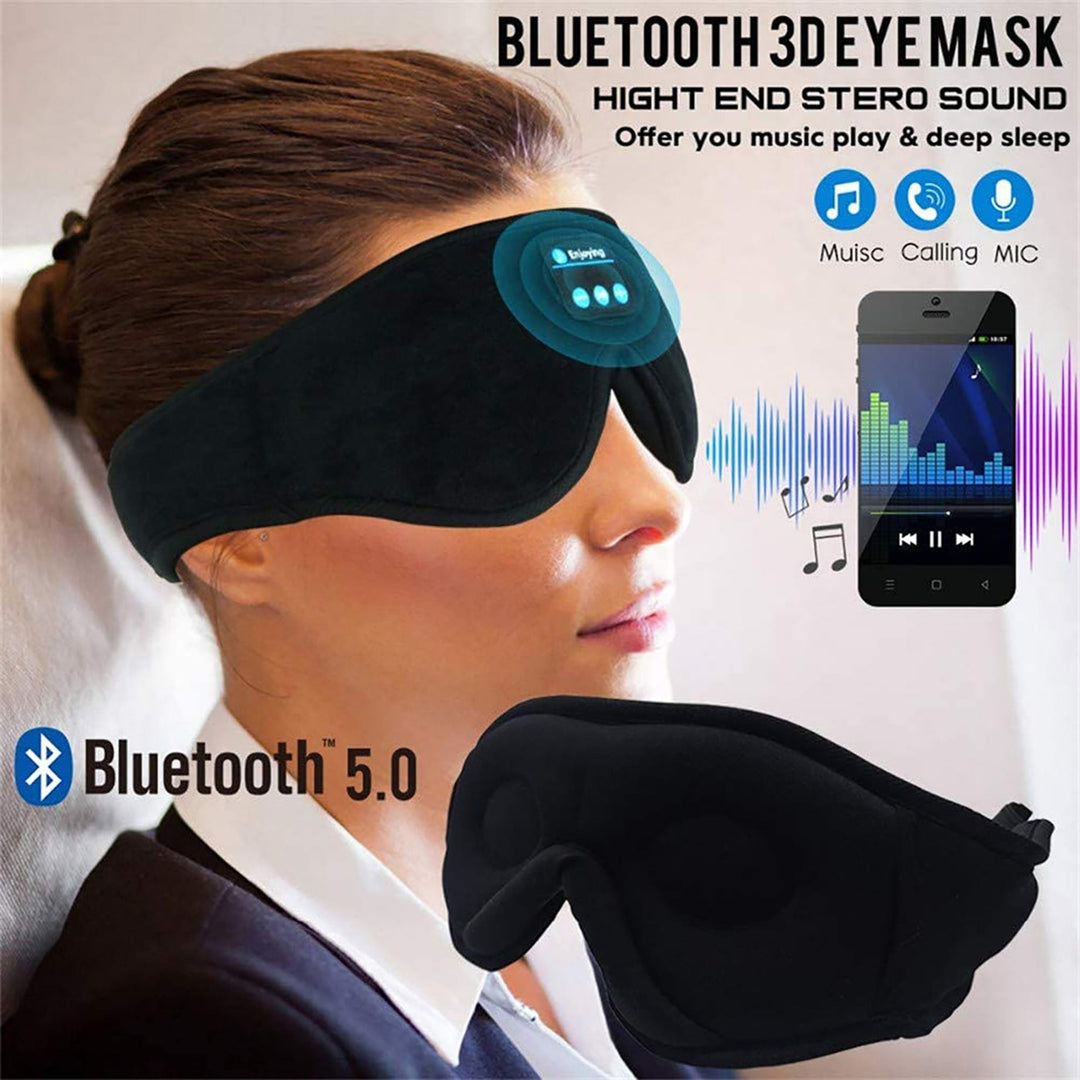 Bluetooth Sleep Mask with Weighted Padding and Built-In Headphones for Blackout Rest Silk
