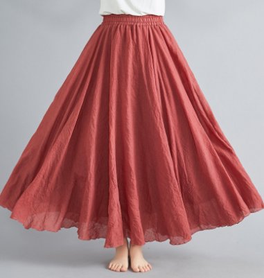Charlotte | Boho Maxi Skirt High Waist Cotton Flowing A-Line