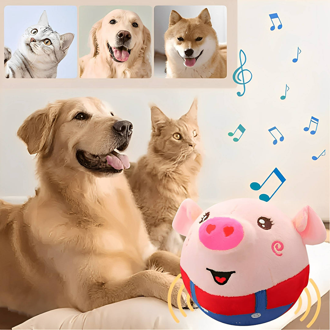 Interactive Dog Toy - Bouncing Play Ball, Helps Prevent Destructive Behavior