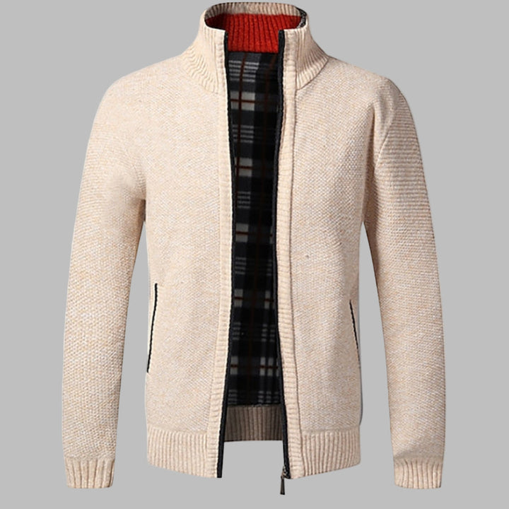 Stylish Zipper Knit Sweater for Men