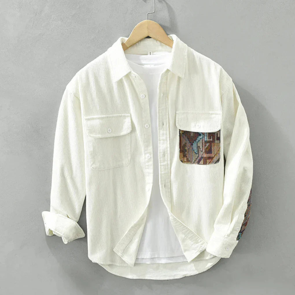 Men's Vintage Long Sleeved Shirt  Classic Style with Timeless Appeal