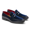 James | Men's Penny Loafers Italian Leather Suede Detail Slip-On