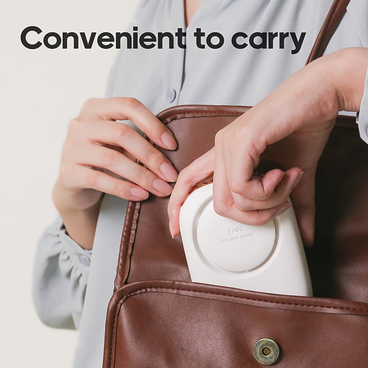 USB Rechargeable Mini Neck Fan – Lightweight with Adjustable Speeds