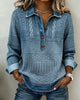 Charlotte | Cable Knit Sweater Half Button Collared Pullover