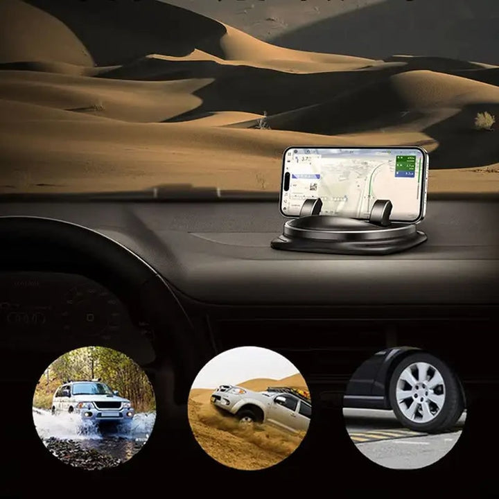 Car Phone Holder and Mount with 360-Degree Rotation for Vehicle Dashboard Cup