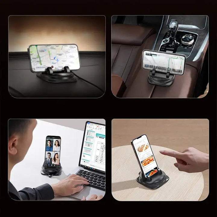 Car Phone Holder and Mount with 360-Degree Rotation for Vehicle Dashboard Cup