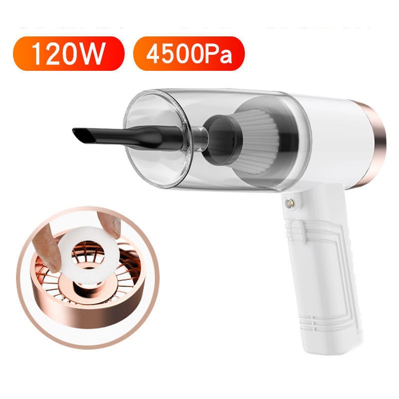 Car Vacuum Cleaner Handheld with 12v Corded Power and Crevice Brush Attachments