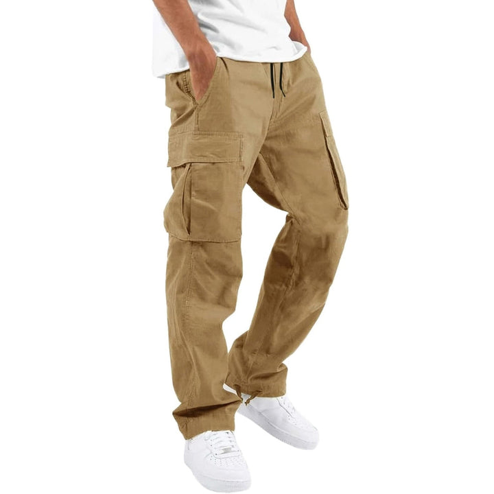 Men's Multi-Pocket Pants with Adjustable Waist