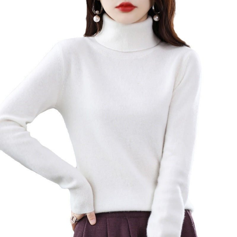 Cashmere Knit Slim Fit Turtleneck Sweater for Women