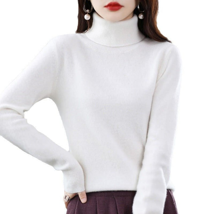 Cashmere Knit Slim Fit Turtleneck Sweater for Women