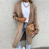 Cashmere Ribbed Knit Long Cardigan for Women
