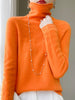 Cashmere Turtleneck Sweater with Textured Knit for Women