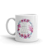 Ceramic Coffee Mug with Floral Wreath Design Reusable