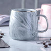 Ceramic Coffee Mug with Marble Pattern and Gold Trim 8 Oz Cups for Custom Drinkware