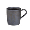 Ceramic Reusable Iced Coffee Cup with Saucer Handmade Stoneware Metallic Glaze Drip Finish