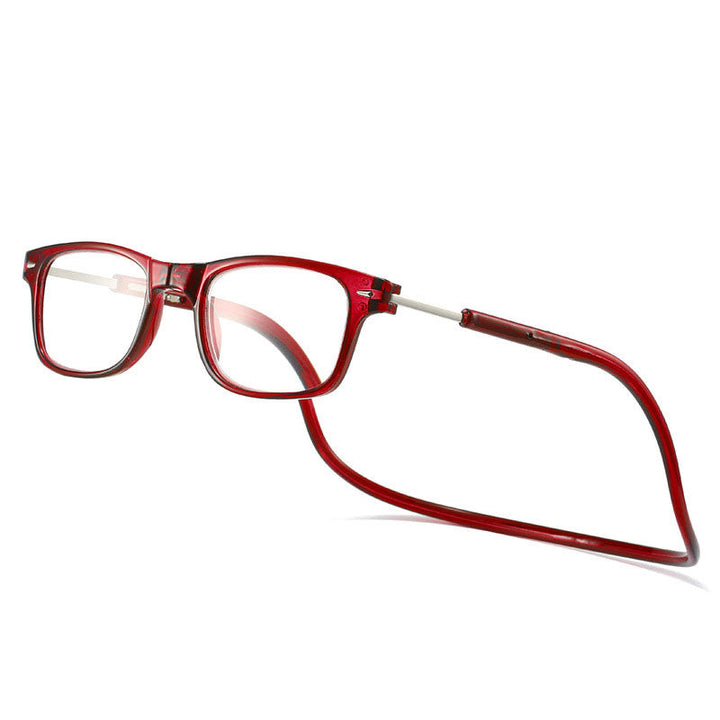 Reading Glasses with Magnetic Neck Hanger and Blue Light Filter with Anti-Loss Design