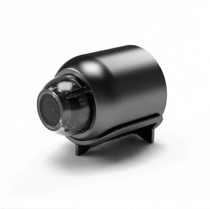 Mini 1080P HD WiFi security camera – records video and audio.