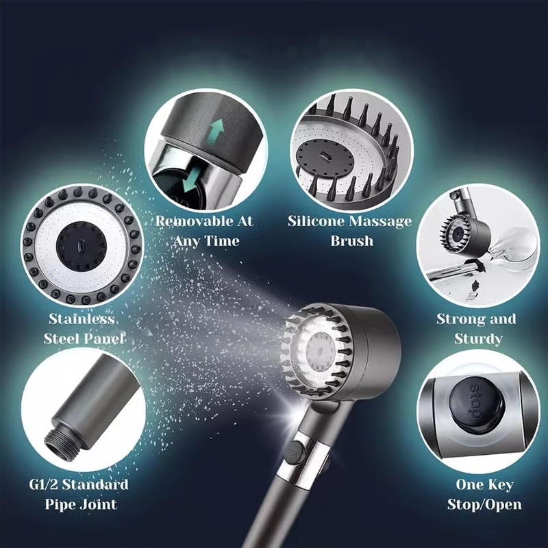 Filtered Shower Head with 5 Filters