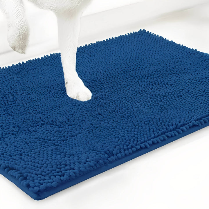 Absorbent non-slip dog door mat for muddy paws