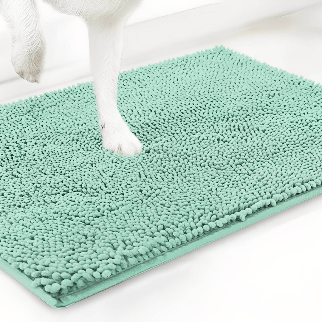 Absorbent non-slip dog door mat for muddy paws