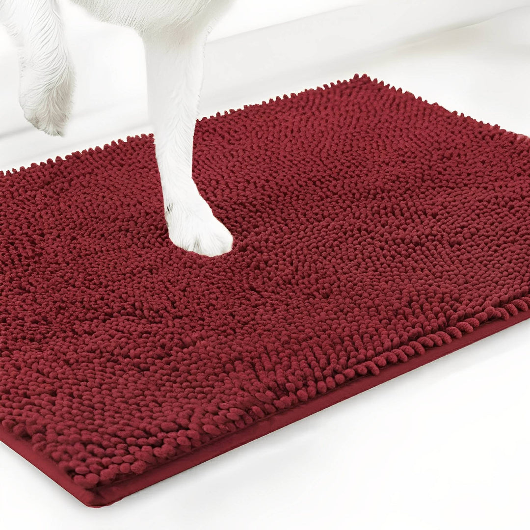 Absorbent non-slip dog door mat for muddy paws
