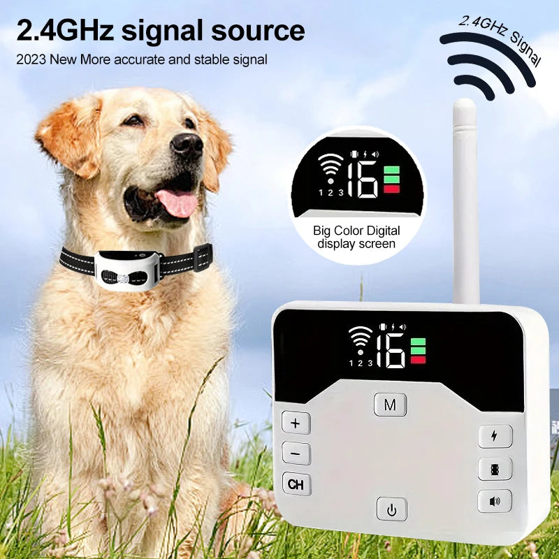 2-in-1 Wireless Fence & Training Collar - Waterproof & Rechargeable