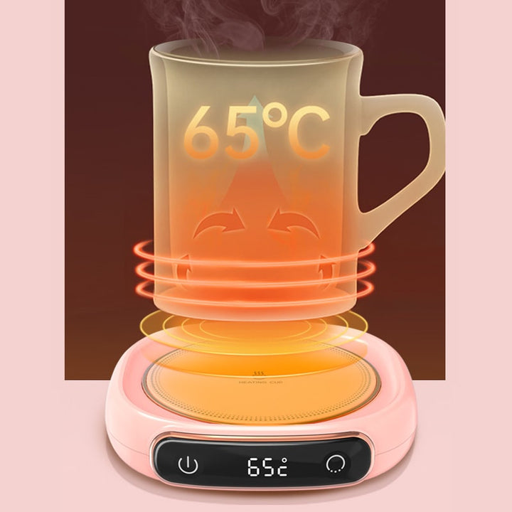 Coffee Mug and Cup Warmer Plate with Digital Temperature Display for Desk Tumbler