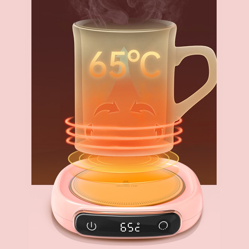Coffee Mug Warmer and Cup with Digital Temperature Display and Heating Plate for Desk