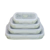 Collapsible Airtight Food Storage Containers with Silicone Lids and Lunch Prep Design