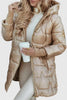 Quilted Zip-Up Hooded Puffer Coat
