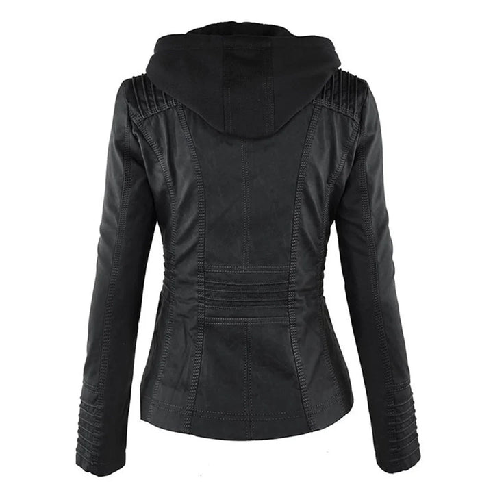 Zip-Up Hooded Jacket With Zippered Pockets
