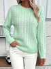 Cable Knit Crew Neck Sweater
