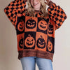 Knit Crew Neck Sweater with Block Pattern