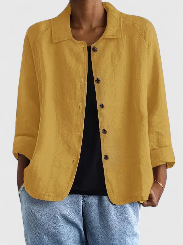 Luna | Cotton Button-Up Cardigan Relaxed Fit Long Sleeve