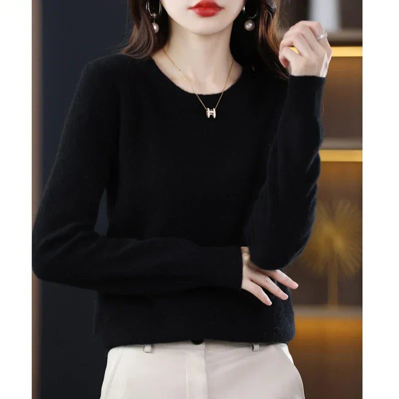 Crew Neck Cashmere Sweater for Women