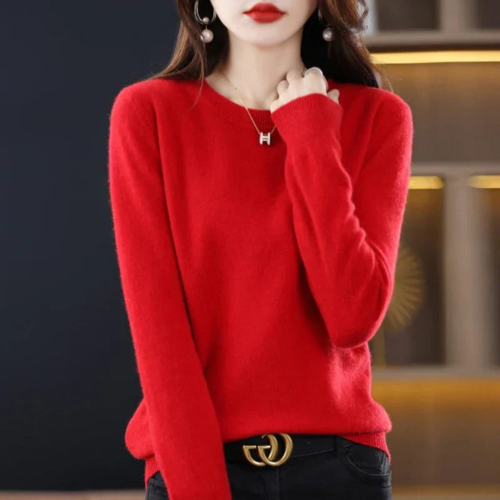 Crew Neck Cashmere Sweater for Women