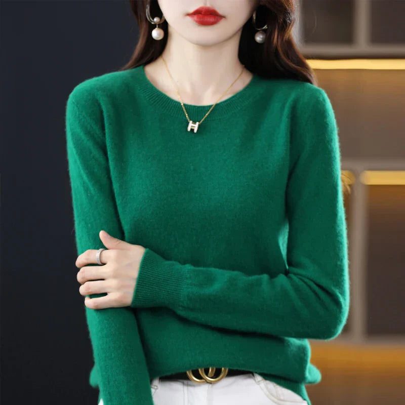 Crew Neck Cashmere Sweater for Women