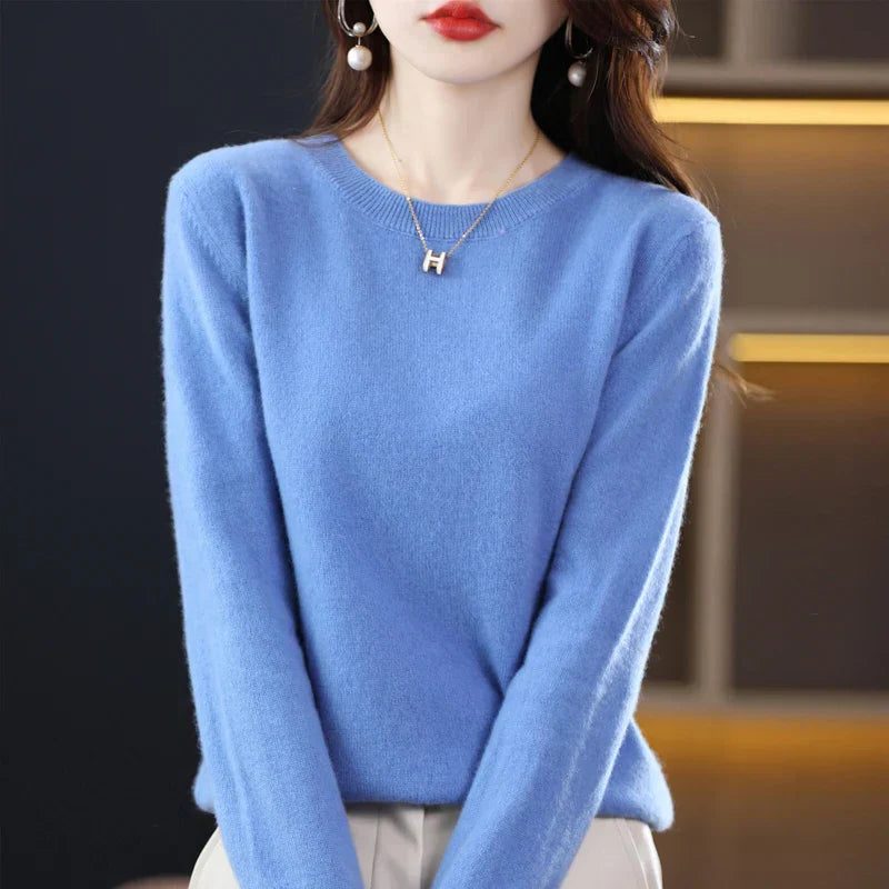 Crew Neck Cashmere Sweater for Women