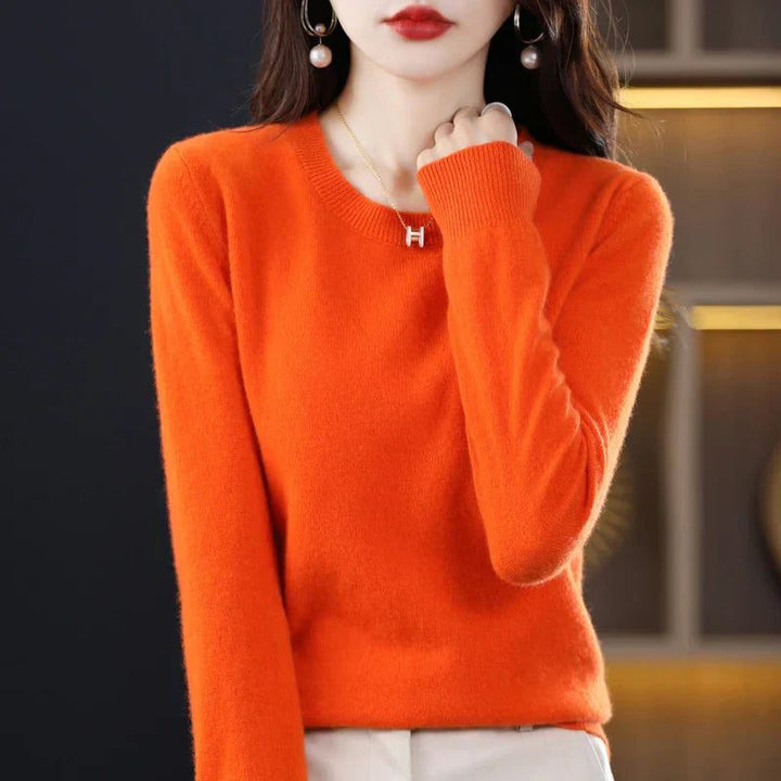 Crew Neck Cashmere Sweater for Women