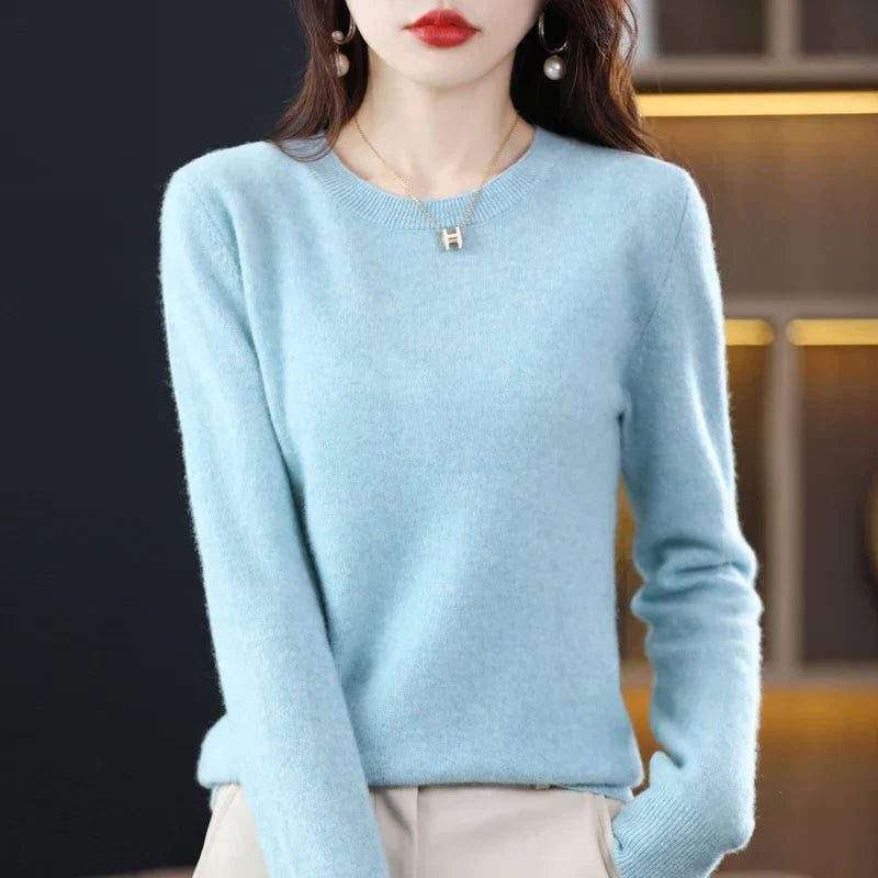 Crew Neck Cashmere Sweater for Women