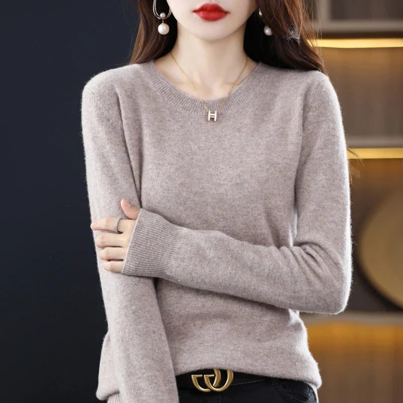 Crew Neck Cashmere Sweater for Women