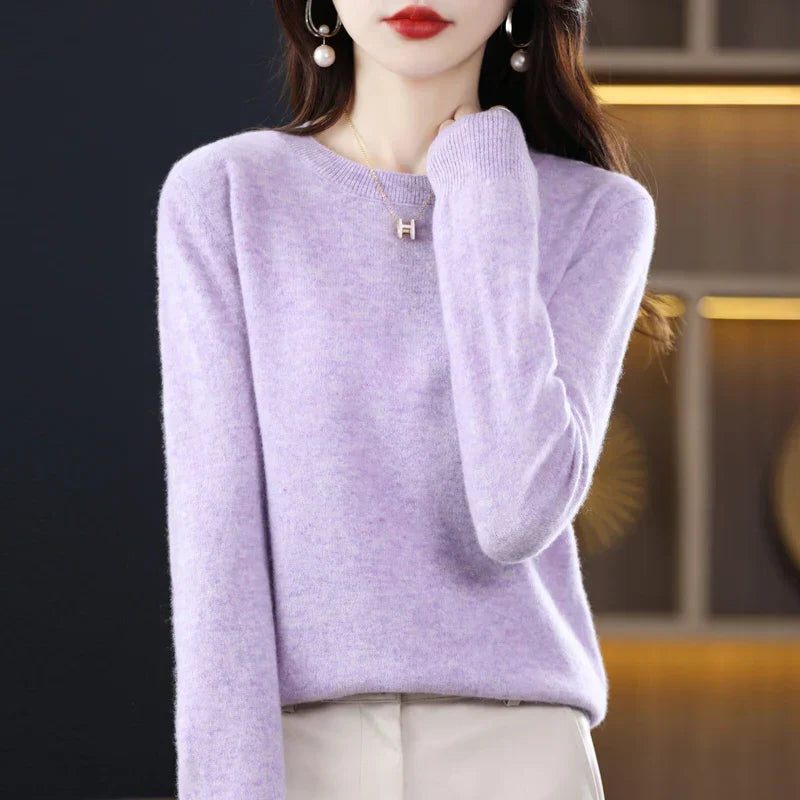 Crew Neck Cashmere Sweater for Women