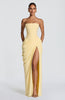 Lois strapless corset maxi dress with high slit