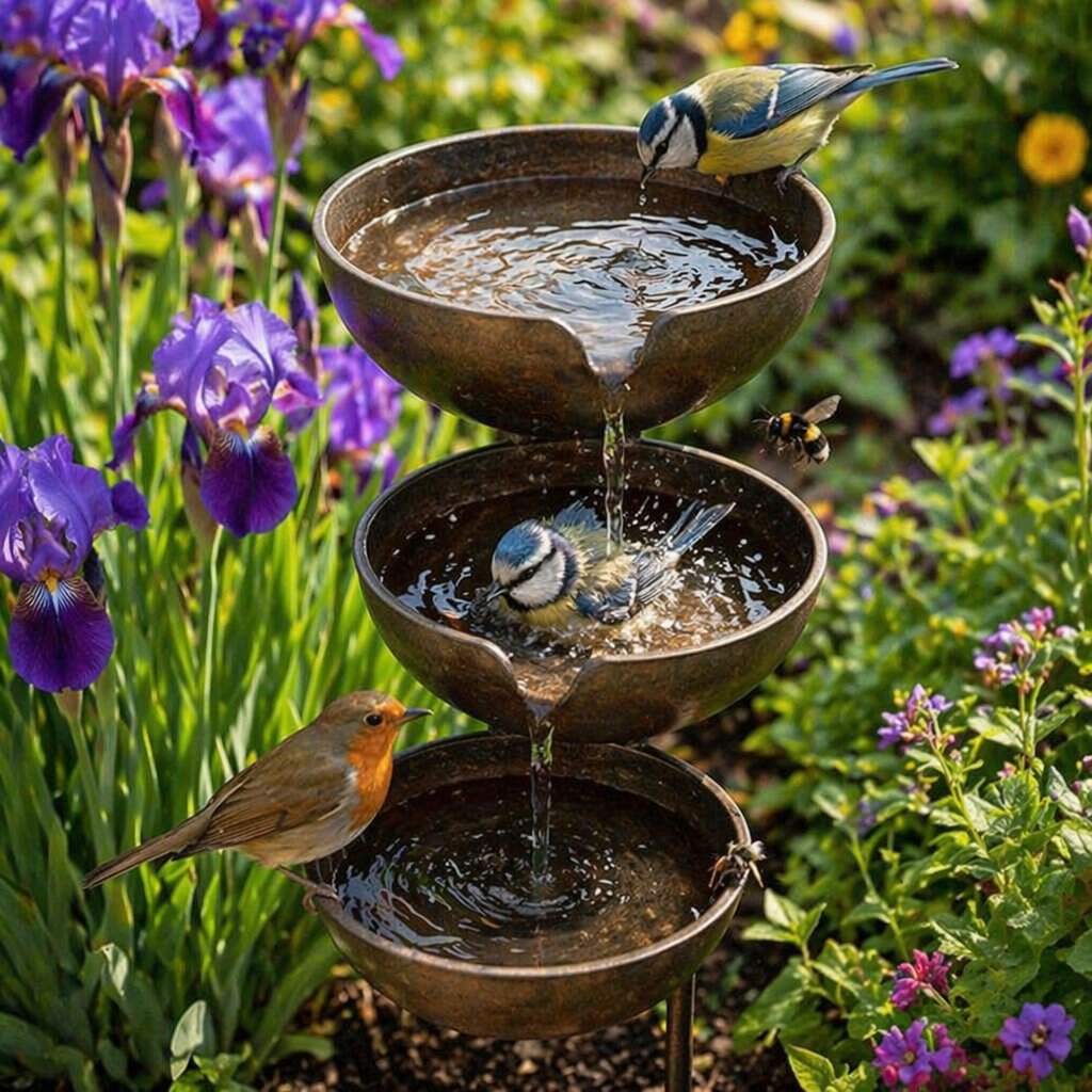 Rain Collector Bird Bath - Natural Water Source for Birds & Bees