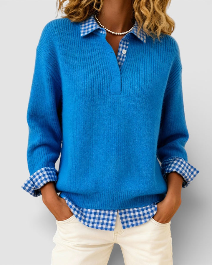 Smart Knitted V-Neck Sweater
