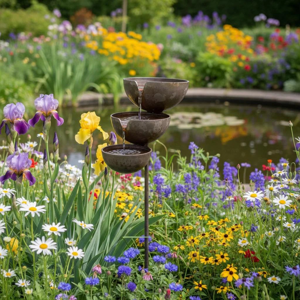 Rain Collector Bird Bath - Natural Water Source for Birds and Bees